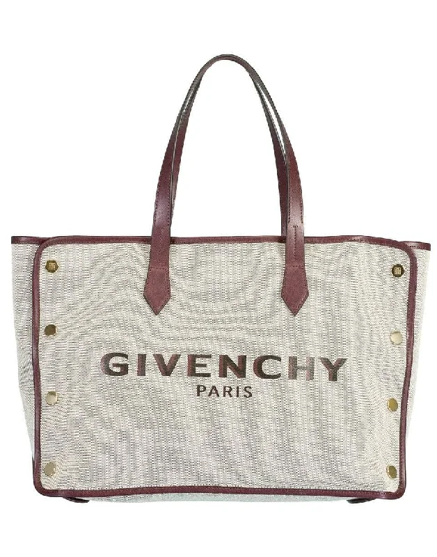 Women's bags with woven texture and leather handles for a chic yet casual look-Aubergine Bond Medium Shopper Bag