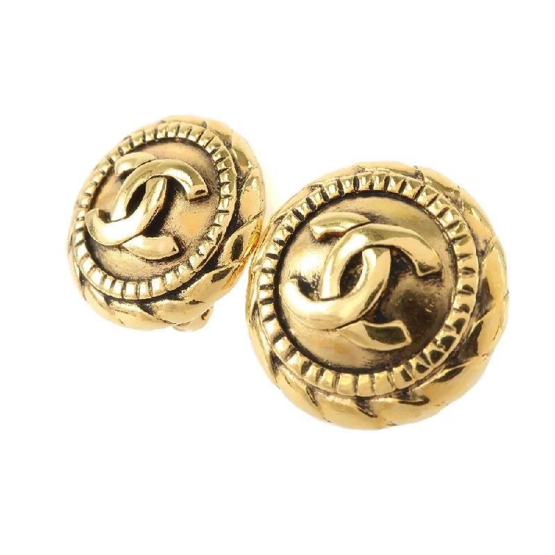 Gold rings with intricate celtic knot patterns -Chanel Chanel Coco Mark Earring Vintage G Plated Bronze  17.0g COCO Mark  【 Secondary】 A  Earring Vintage Earring