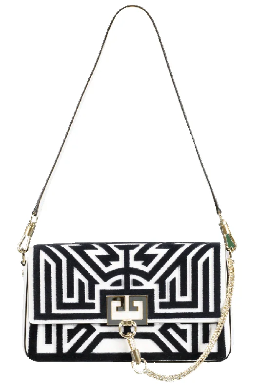 Women's bags with intricate designs and textured leather for a fashionable, statement look-Tufted Labyrinth Charm Shoulder Bag