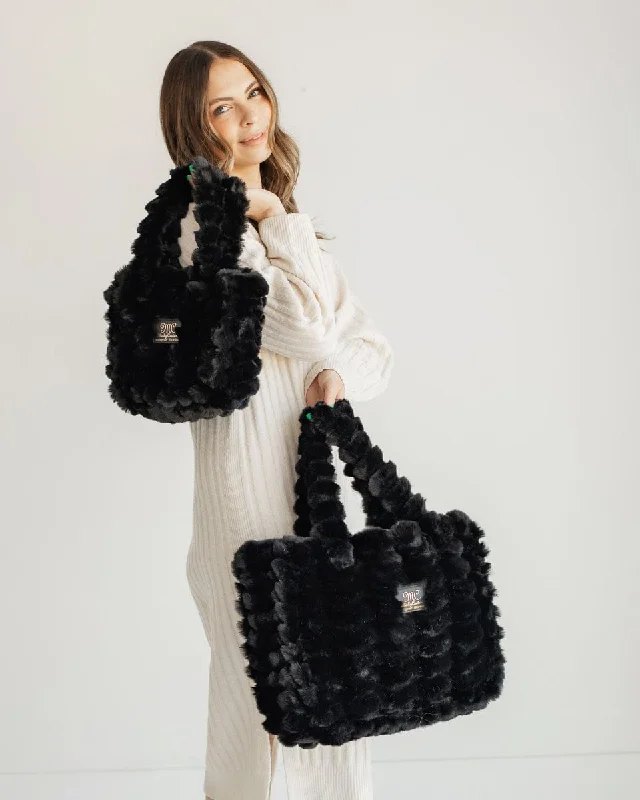 Women's bags with soft faux suede material and chic design for versatile wear-Annie Bag - Ripple Black