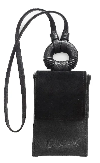 Trendy women's bags with crossbody strap and adjustable length for comfort-XITA Black Ruri phone bag with a small internal slot for a few cards