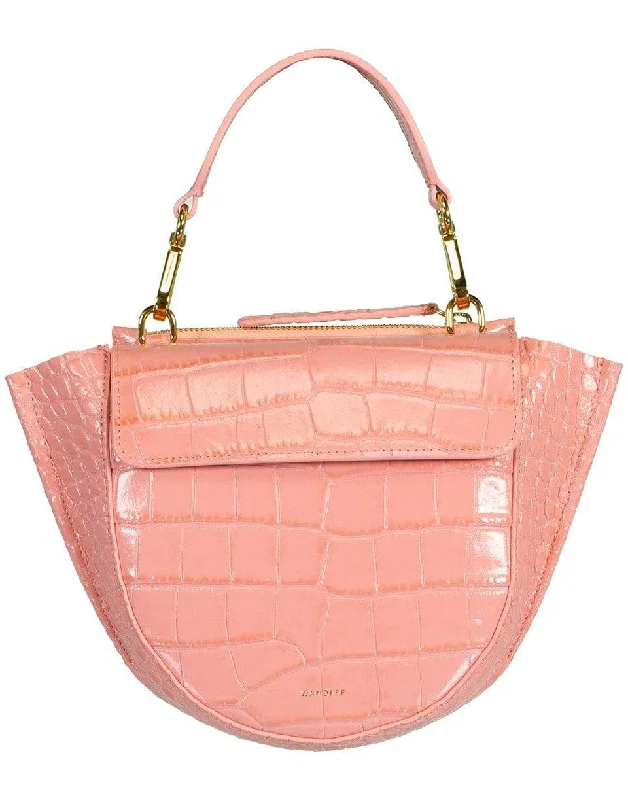 Women's bags with clean, simple lines and premium leather material for everyday sophistication-Mini Hortensia Croco Effect Bag