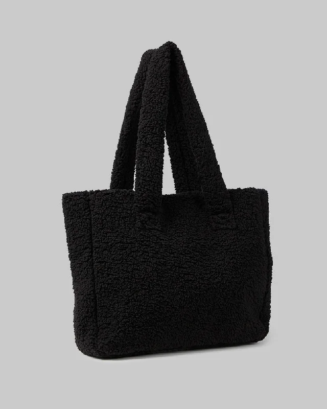 Elegant women's bags with chain straps and polished hardware for a refined look-COZY SHERPA TOTE BAG