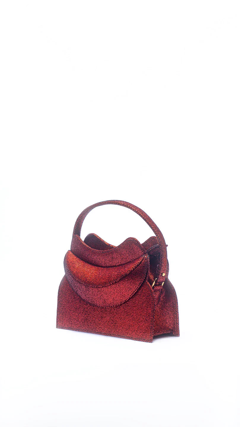 Women's bags with minimalist design and smooth leather finish for subtle elegance-Dada Pedon Luna Scarlet mini tote bag