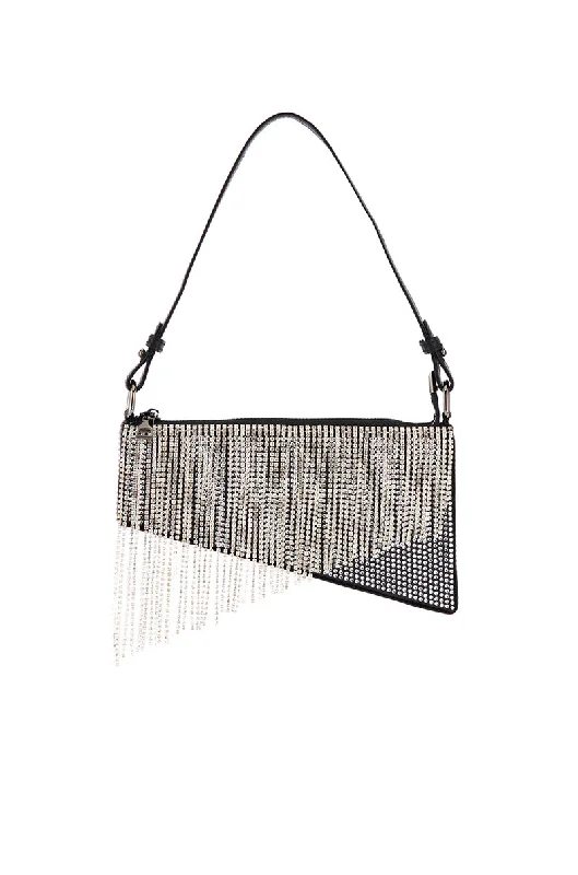 Trendy women's bags with chain link straps and chic design for elegant, stylish look-BRONX EMBELLISHED SHOULDER BAG