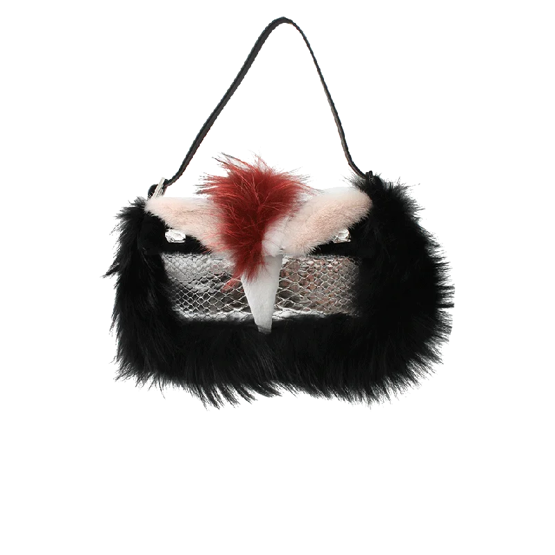 Women's bags with leather trim and canvas material for a casual yet stylish look-Baguette Owl Bag