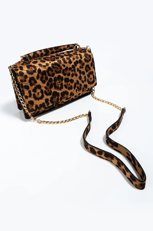 Trendy women's bags with faux fur details and compact size for trendy fashion-LOOKIN GOOD LEOPARD BAG