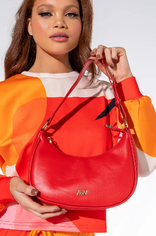 Women's bags with sleek metallic hardware and high-quality leather for premium feel-MELINA RED BAG