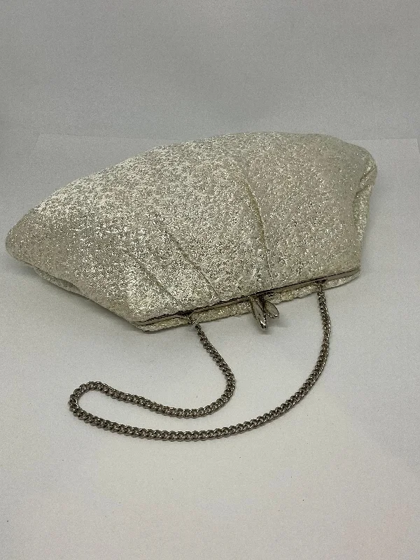 Designer women's bags with luxurious fabrics and chic embellishments for fashion-Vintage Original 1940’s/50s Cream/Silver Brocade Bag