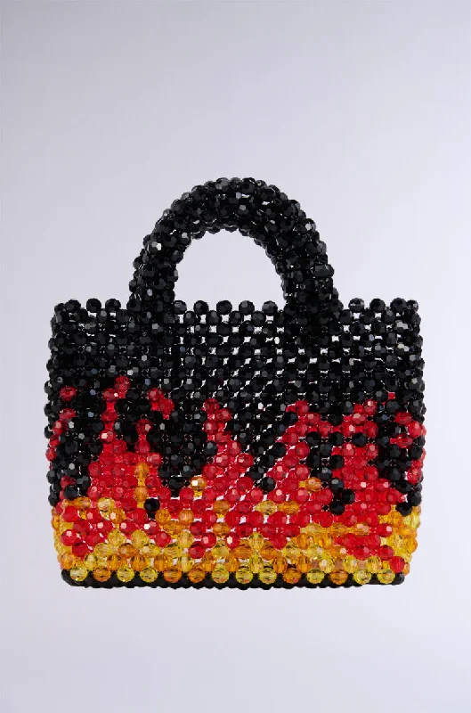 Elegant women's bags with chain straps and polished hardware for a refined look-ITS HOT IN HERE BEADED BAG