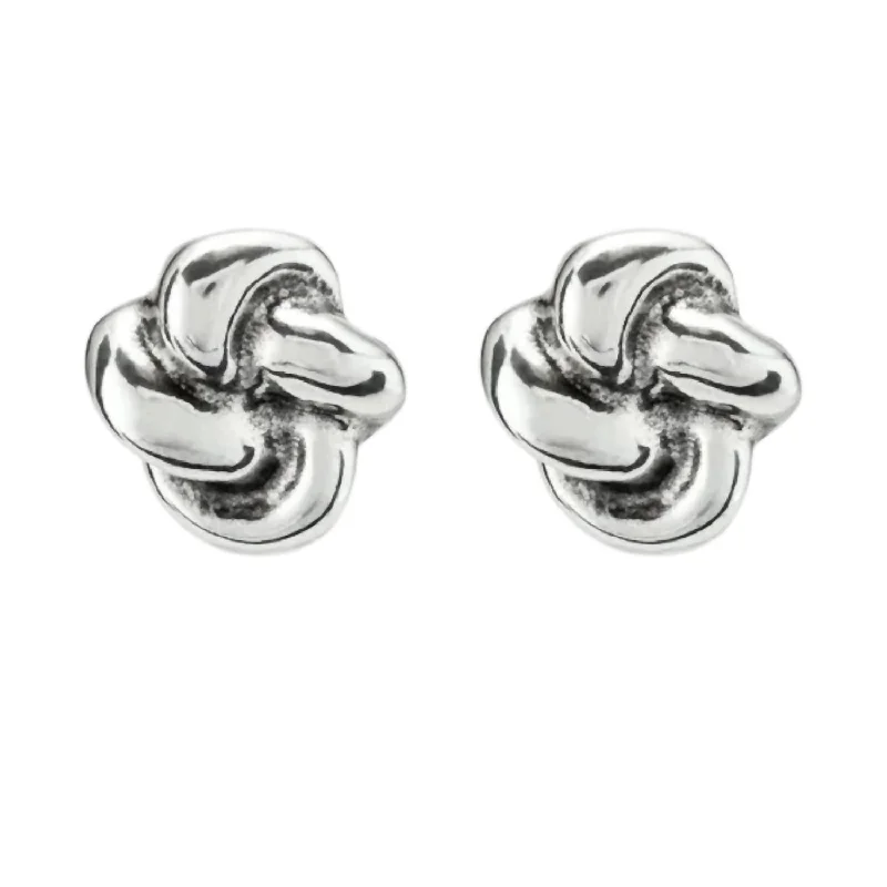 Rings with knot motifs for symbolic love -Women's Enredadera Earring Silver