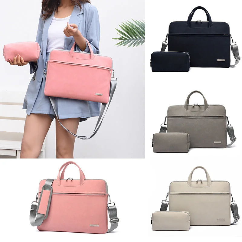 Women's bags with sporty design and functional details for active, on-the-go style-Stylish and Durable PU Leather Laptop Bag - Perfect for Business & Travel