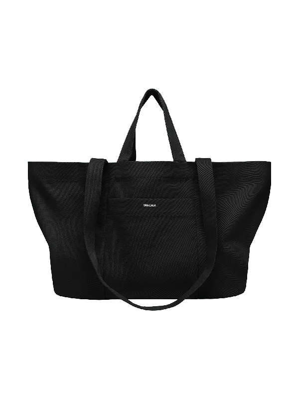 Women's bags with fold-over top and chic hardware for evening glamour and elegance-365 Oversized Tote Bag—black