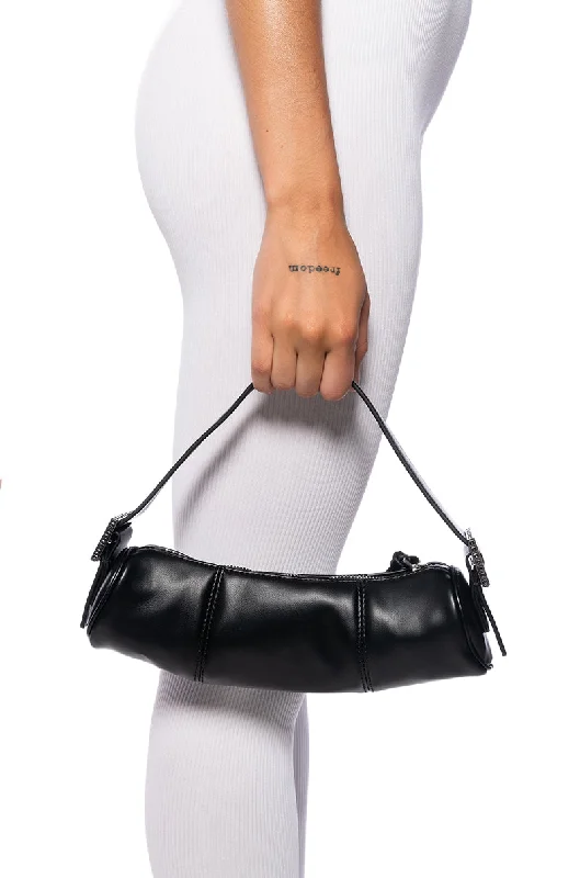 Trendy women's bags with color-blocking details and chic strap design for fashion-forward appeal-PENZA SHOULDER BAG IN BLACK