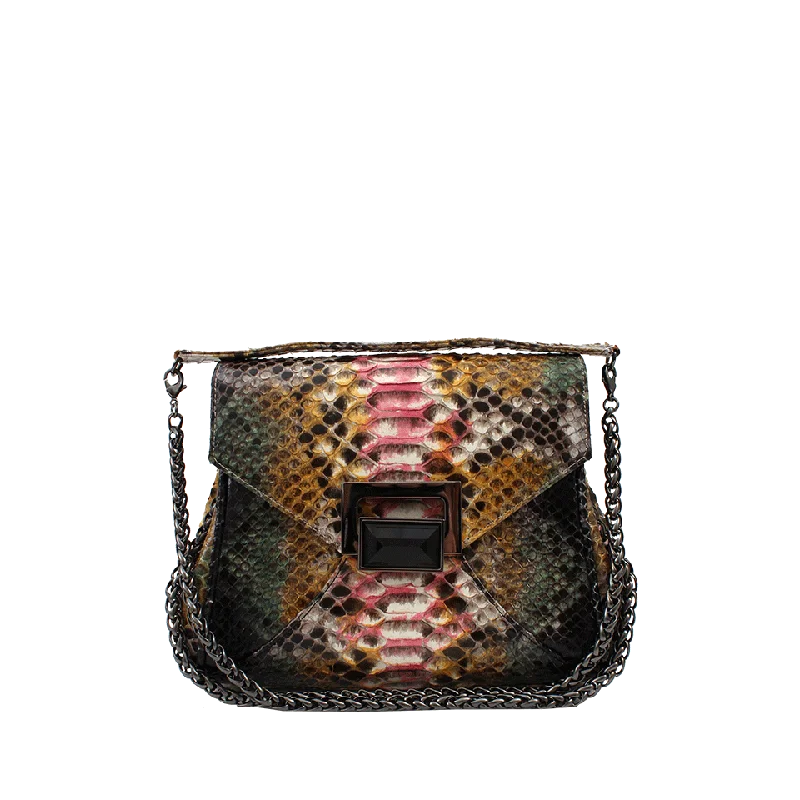 Women's bags with woven texture and leather handles for a chic yet casual look-Garden Splatter Bag with Onyx