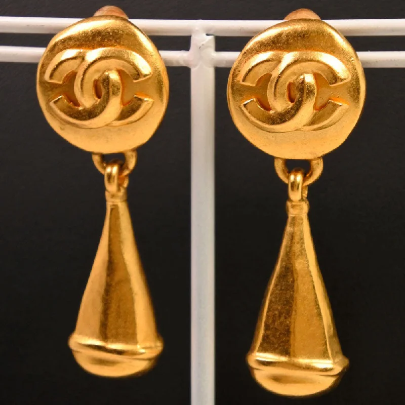 Rings with agate slices for earthy style -Chanel Earring Swing/Coco G  Gold 96P  29.8g  A-Rank Earring