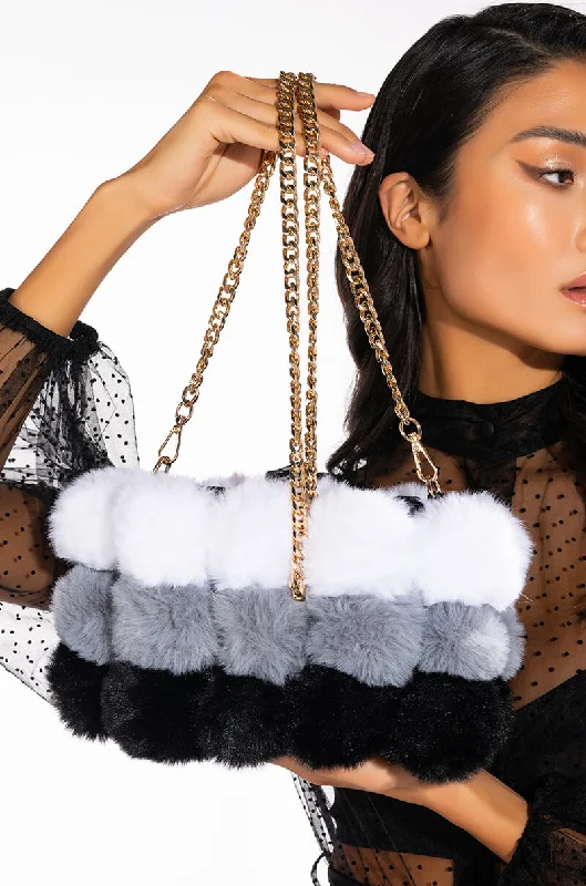 Stylish women's bags with minimalistic design and soft leather for everyday wear-ITS SO FLUFFY FUR BAG