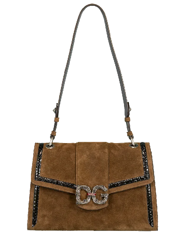 Women's bags with vibrant colors and smooth, textured leather for everyday appeal-DG Amore Top Handle Shoulder Bag