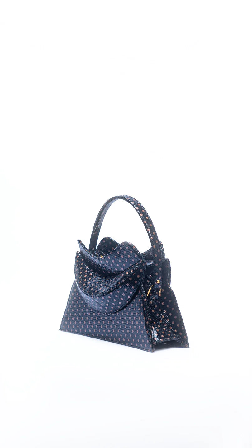 Women's bags with unique geometric shapes and bold color combinations for statement fashion-Dada Pedon Pia Carbon Bubblé micro tote bag