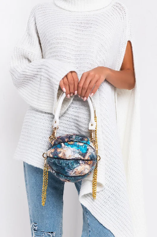 Women's bags with floral embroidery and soft leather for boho-inspired looks-RENAISSANCE MINI TOP HANDLE BASKETBALL BAG