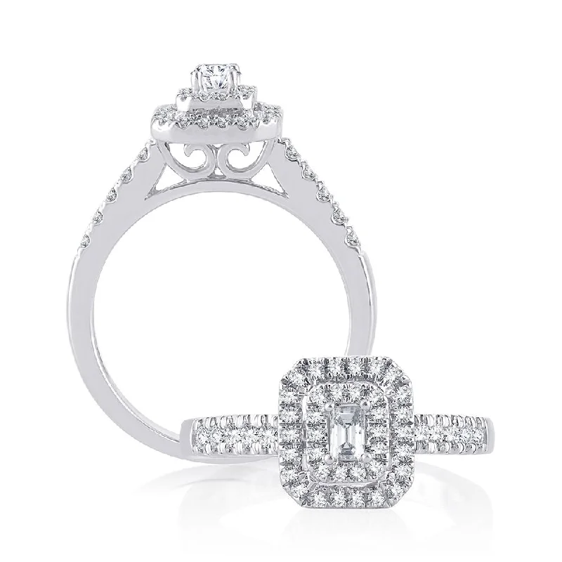 Hoop earrings with rhinestone embellishments for a glamorous and sparkling look-14K 0.52CT Diamond ENGAGEMENT RING