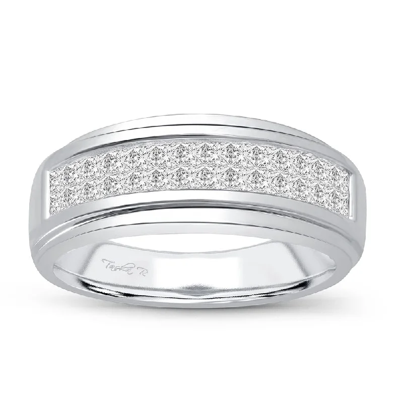 Hoop earrings with luxe velvet finishes for a rich and luxurious touch-14K 0.96CT DIAMOND MENS BAND