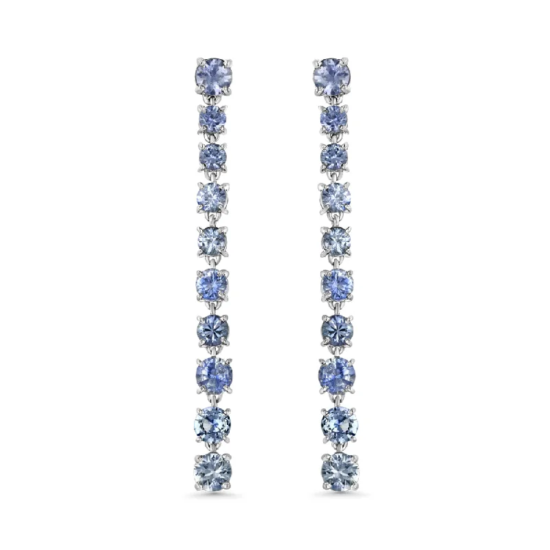 Best hoop earrings with vintage-style detailing for a nostalgic and timeless look-Best & Co. Blue Sapphire Dangle Earrings