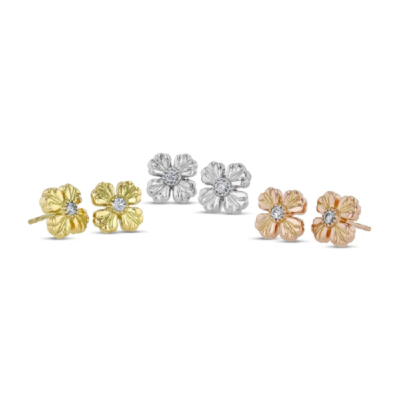 Hoop earrings with gold accents for a warm, elegant statement piece-Best & Co. 8 mm Clover Studs (YG / RG / PLAT)