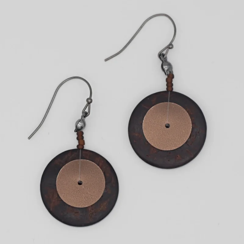 Best hoop earrings with hammered gold for a rustic yet elegant look-Brown Odell Earrings