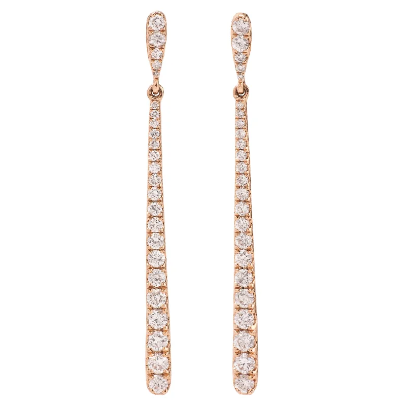 Hoop earrings with circle designs for a classic and timeless shape-Cascading Line Earrings