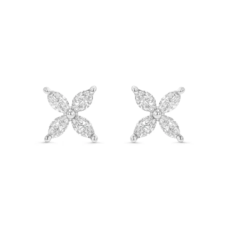 Best hoop earrings with Swarovski crystals for added sparkle and luxury-Diamond Flower Studs (Large) #2