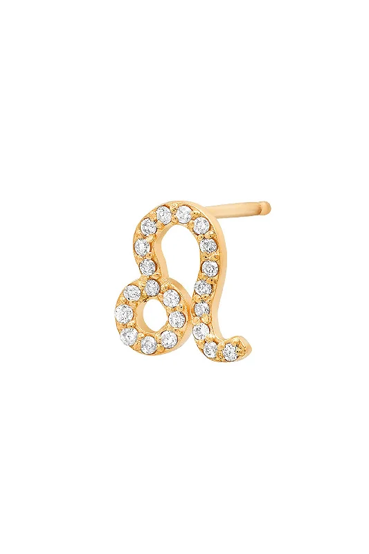 Best hoop earrings with intricate beaded details for a textured, stylish appearance-Diamond Leo Earring