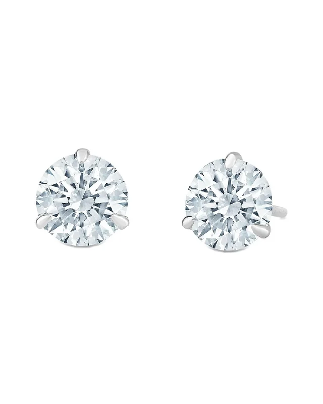 Best hoop earrings with floral designs for a feminine and delicate look-Elegant 3Ct Basket Studs: Lab-Grown Diamond Perfection