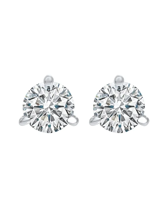 Hoop earrings with a chunky design for a bold and trendy statement-Elegant 4Ct Basket Studs: Lab-Grown Diamond Perfection