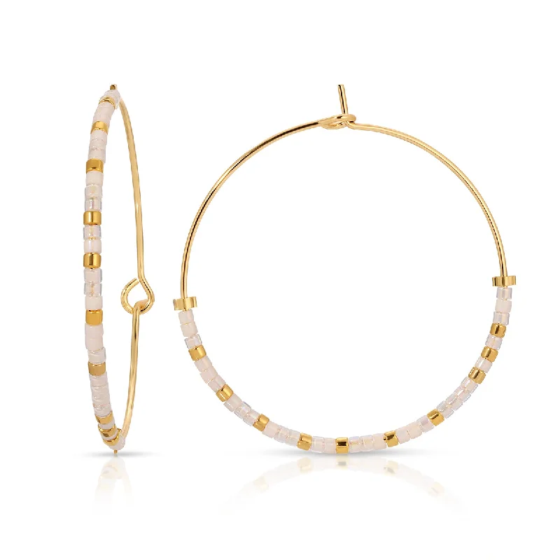 Hoop earrings with diamond-cut surfaces for added sparkle and shine-Goddaughter