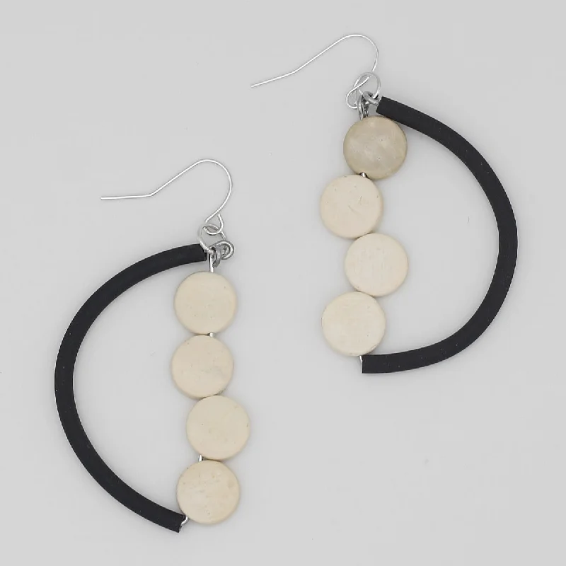 Best hoop earrings with gold for a luxurious and timeless look-Half Moon Dangle Earring