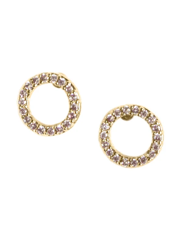 Hoop earrings with oversized designs for a bold, fashion-forward statement-Halo Stud