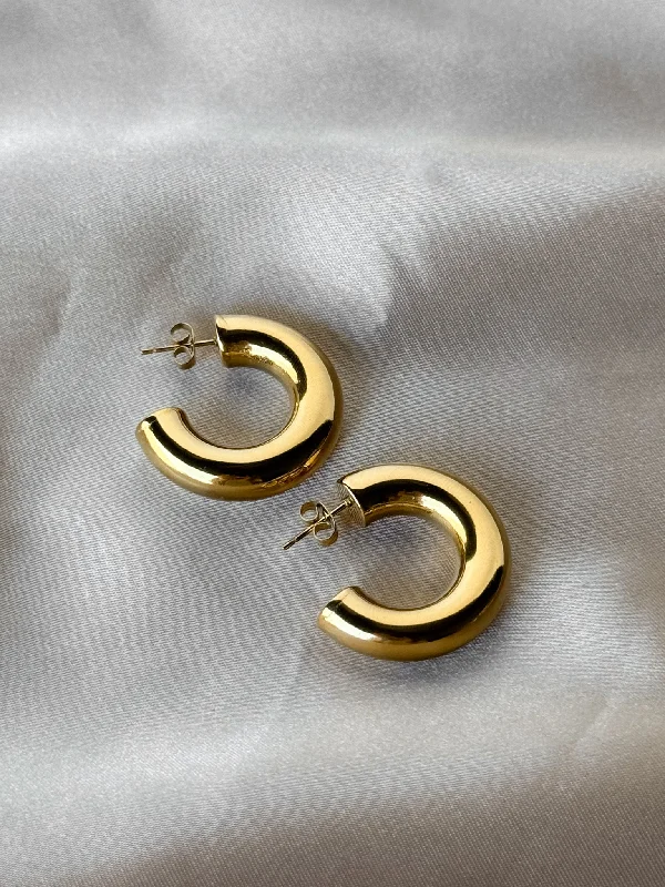 Hoop earrings with circle designs for a classic and timeless shape-Gold Hoop Earrings