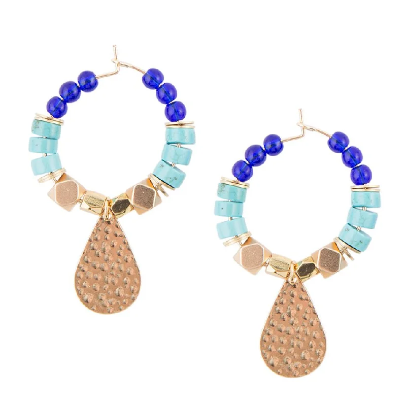 Hoop earrings with colorful beads for a fun and playful vibe-Isla Hoop Earring