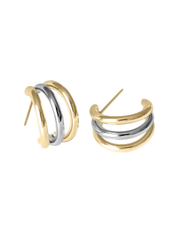 Hoop earrings with oversized pearl accents for a statement-making look-Keera Mixed Earring