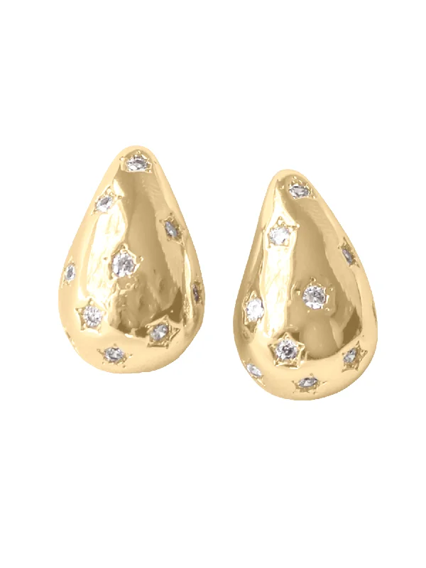 Best hoop earrings with baroque pearls for a luxurious and elegant vibe-Kline Dome Earring