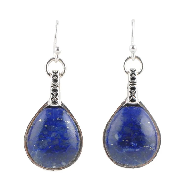 Hoop earrings with a chunky design for a bold and trendy statement-Lady in Blue Lapis Earring