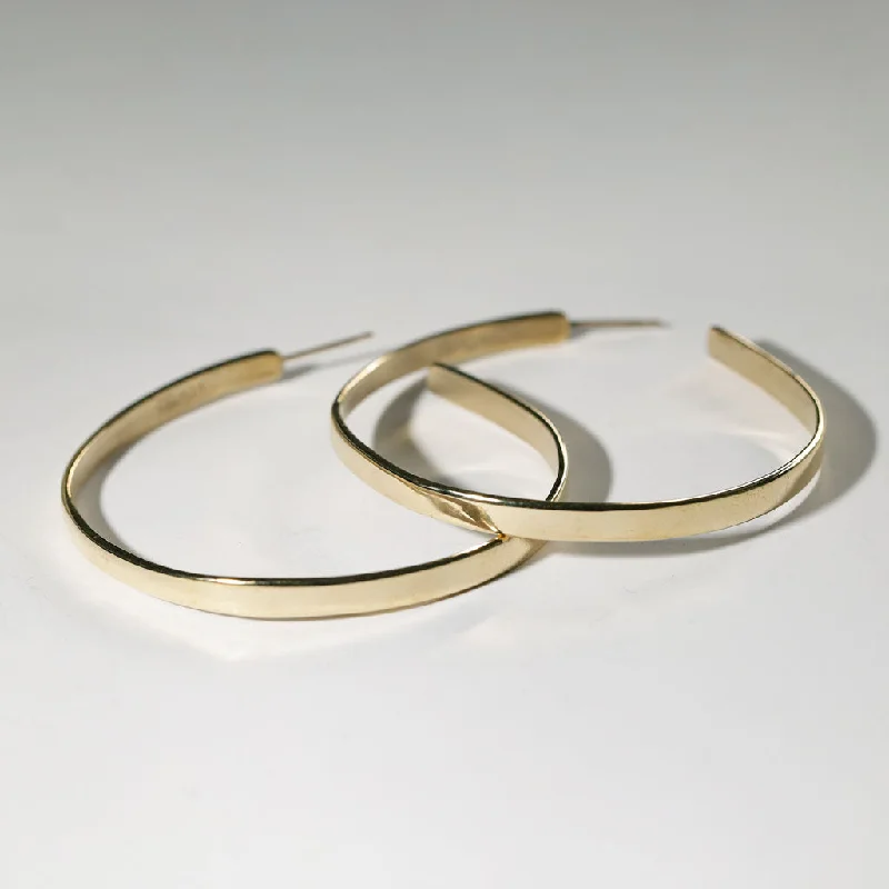 Lightweight hoop earrings for comfortable and all-day wear-Large Plana Hoop Earrings