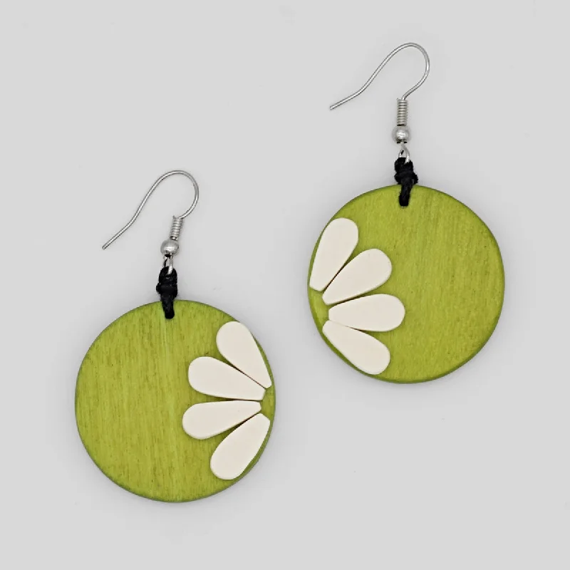 Best hoop earrings with blackened metal for an edgy and bold appearance-Lime He Loves Me Earrings