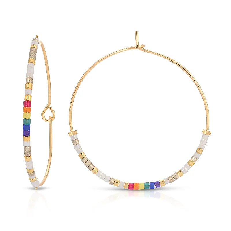 Best hoop earrings with marbled designs for a trendy and artistic effect-Love Wins