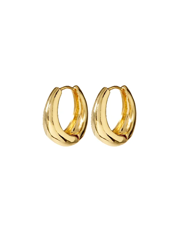 Hoop earrings with cut-out designs for a creative and lightweight effect-Marbella Hoops- Gold