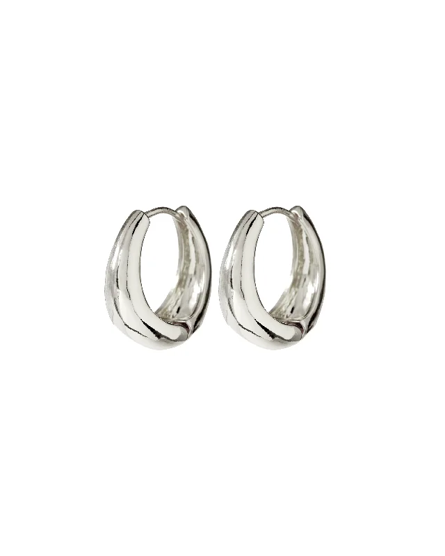 Hoop earrings with hammered textures for a boho-chic and rustic vibe-Marbella Hoops- Silver(Ships Early January)