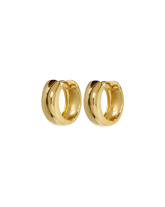 Best hoop earrings with marbled designs for a trendy and artistic effect-Monaco Huggies- Gold(Ships Early January)