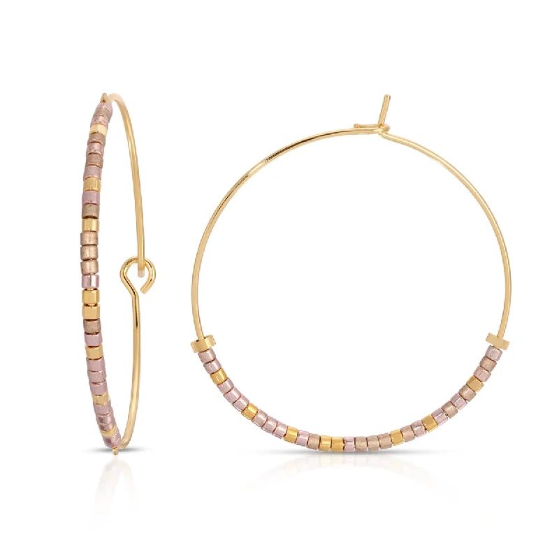 Small hoop earrings for a delicate and understated everyday wear-Moon and Back