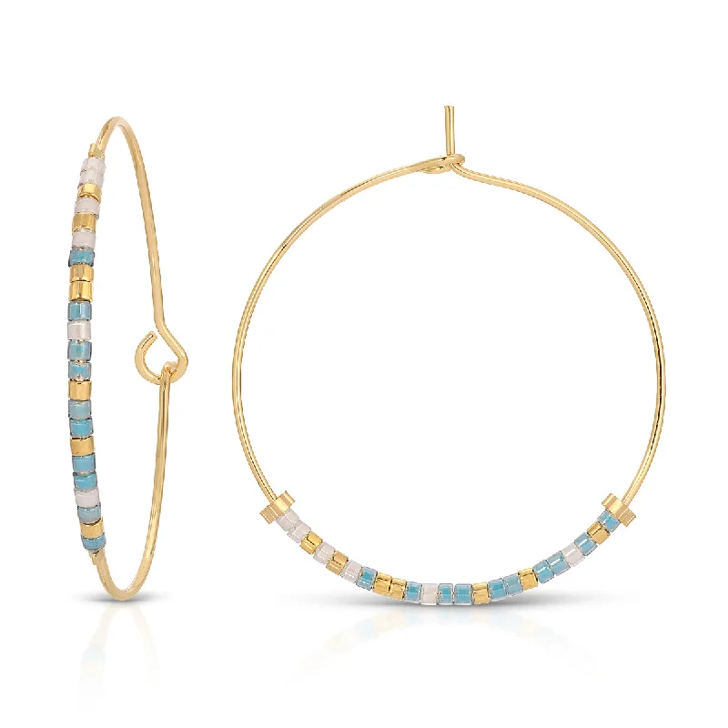 Hoop earrings with dangling charms for a playful and fun look-Mountain Life 'Mtn.'